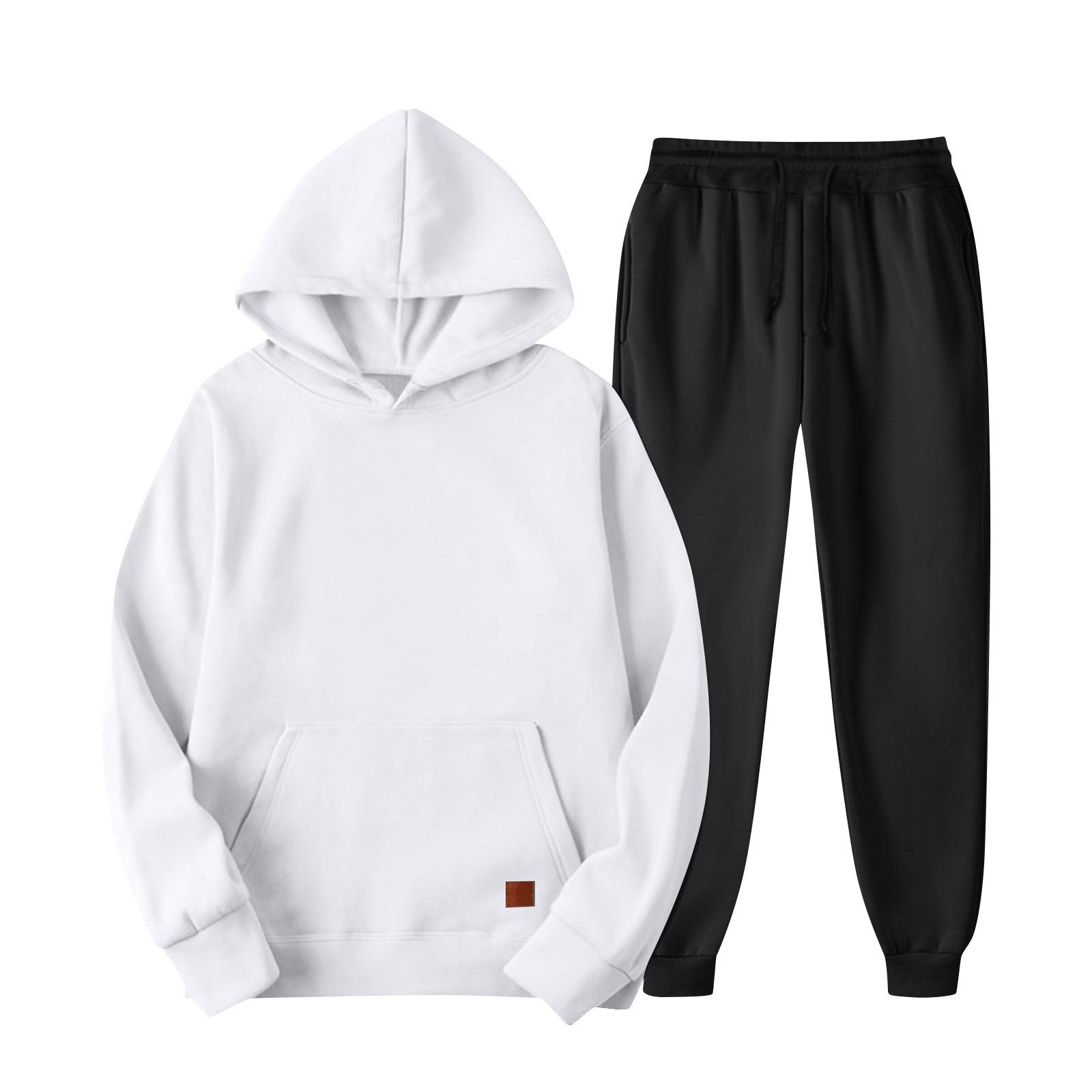 

Мужской спортивный костюм Мужской однотонный повседневный спортивный костюм Костюм-толстовка XXL