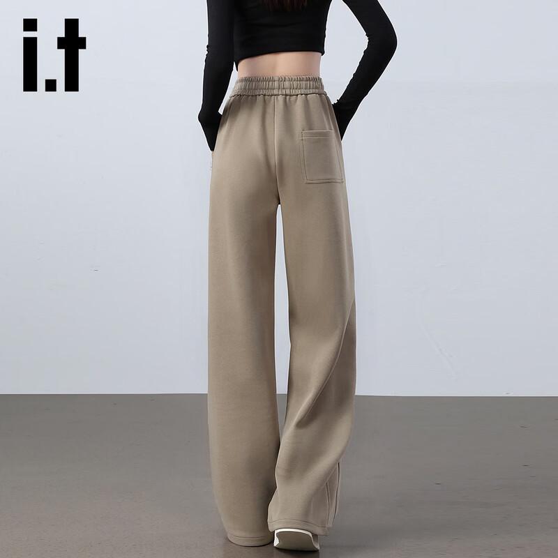 izzue it Women's High-Waist Loose Straight Leg Casual Sweatpants