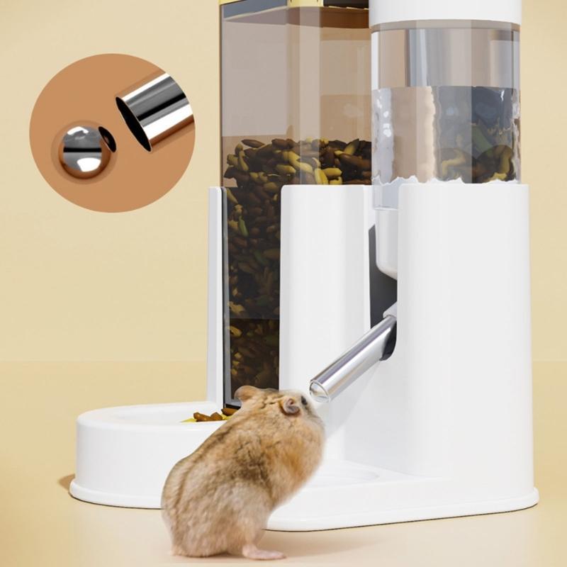 Automatic Hamster Feeder and Water Dispenser with Touch Sensitive Pin Design for Safe Drinking and Easy Monitor