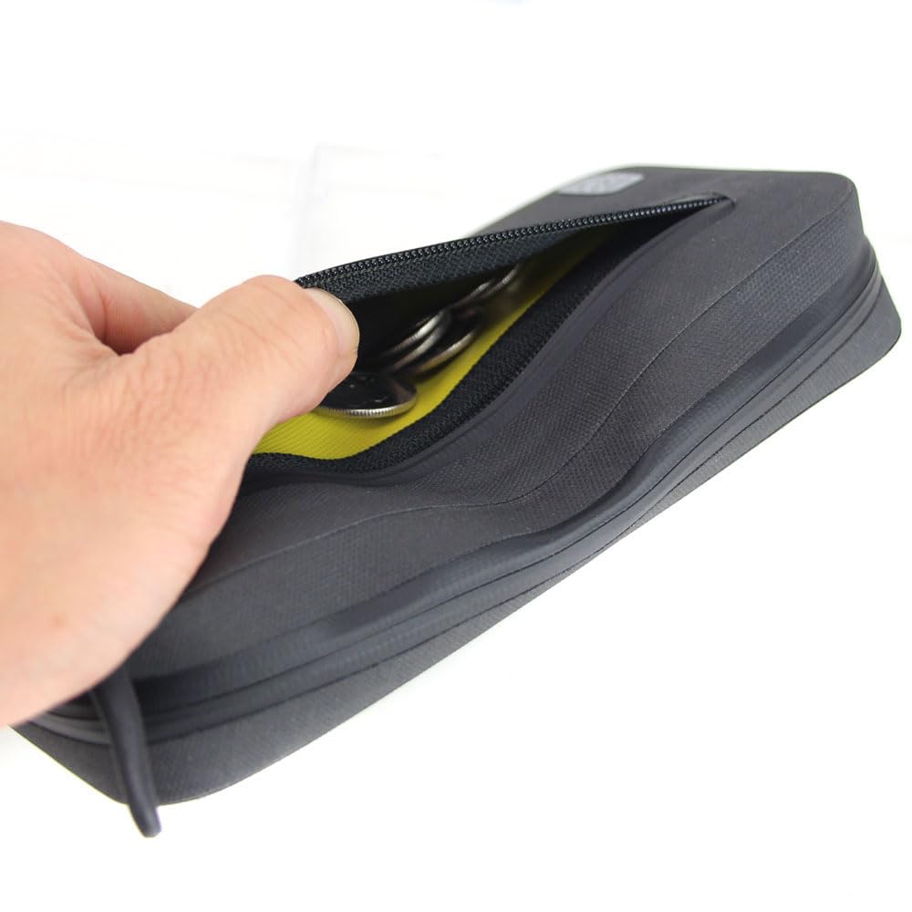 R250 Waterproof Smart Ride Pouch Super DX3 Double Coin Purse Gray Full-Open