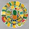 50pcs Cute Pineapple Fruit Stickers - Cartoon Graffiti for Journals, Phone Cases, Notebooks, Suitcases, Waterproof Decor