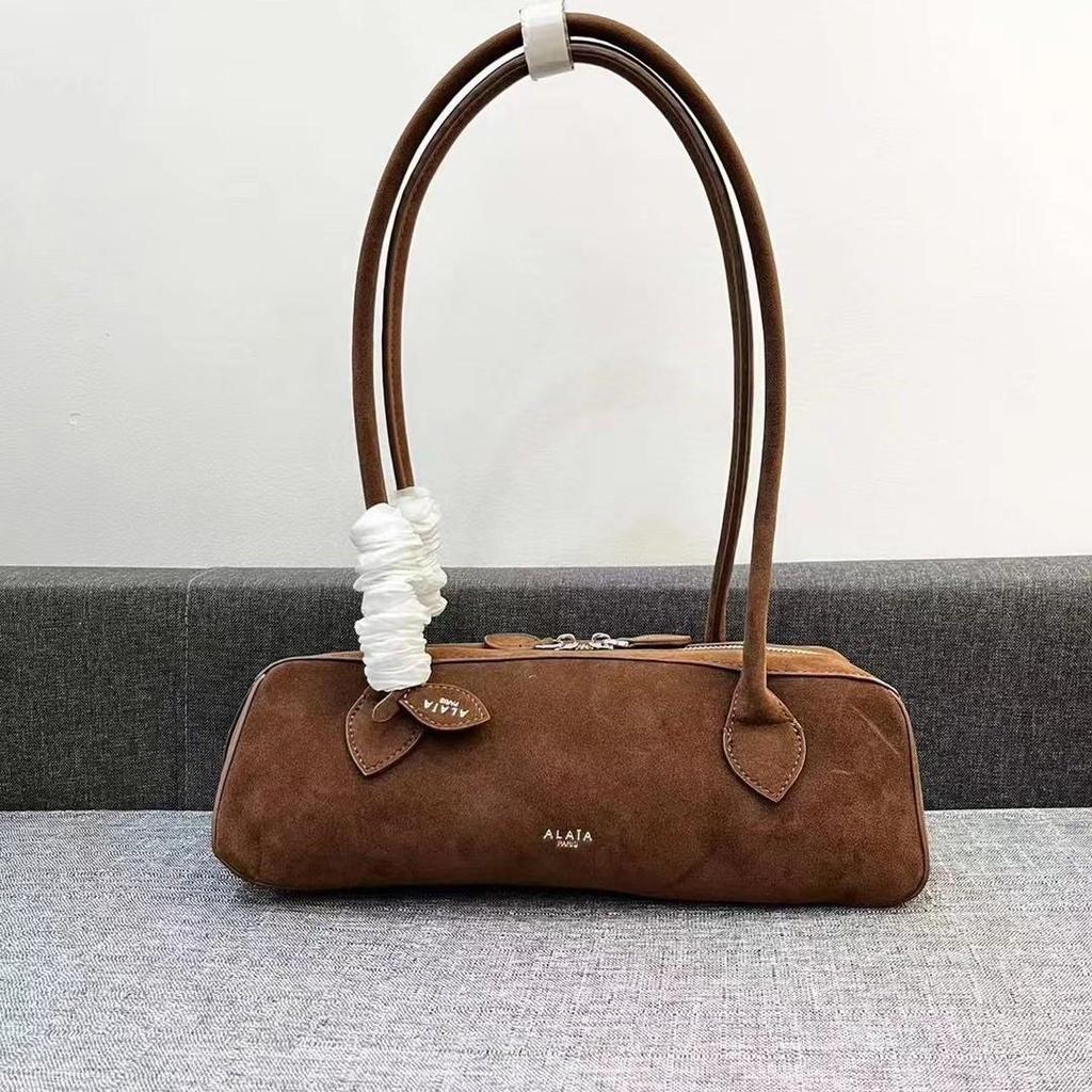 Ματ Γνήσιο Δέρμα Τσάντα Μασχάλης Μπαγκέτα - Γυναικεία Υψηλής Ποιότητας Τσάντα Ώμου