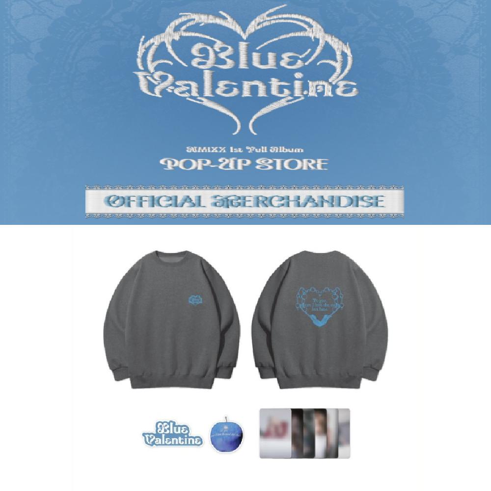 

Предзаказ толстовки и набора DIY-патчей из поп-ап магазина NMIXX Blue Valentine L size