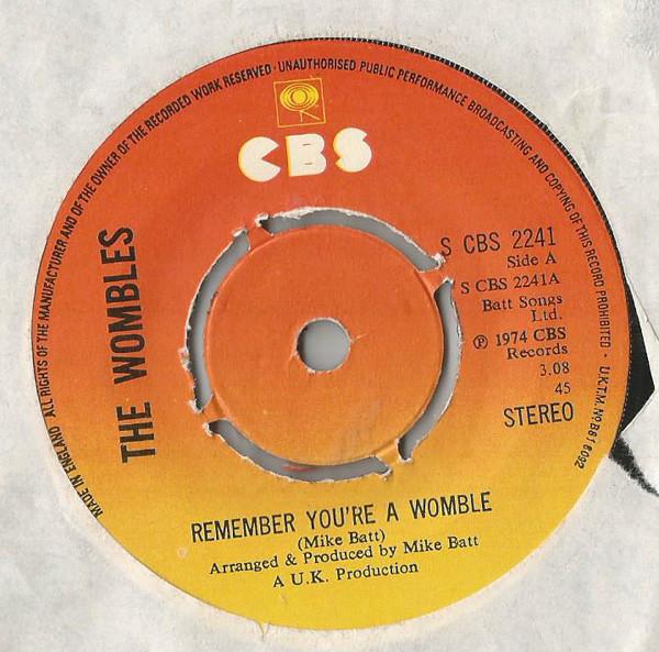 

7inch Record WOMBLES - Remember You re A Womble SCBS2241 CBS 1974 UK Rock Used