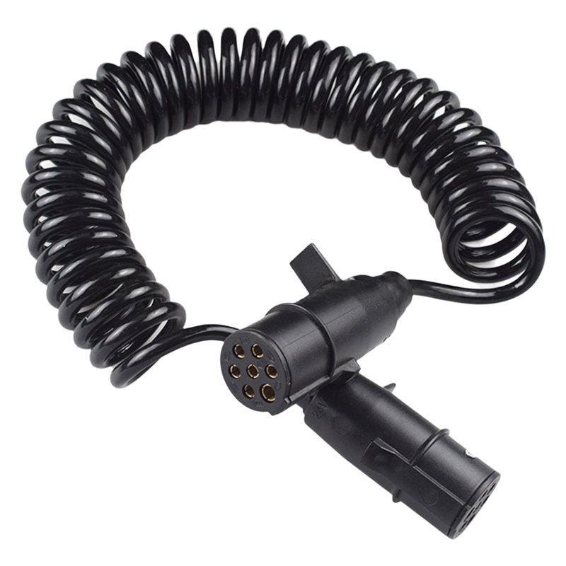 A82M-For Truck And Trailer Breakaway Electrical Plugs 7-Core Spiral Cable Semi-Trailer Connection Cable