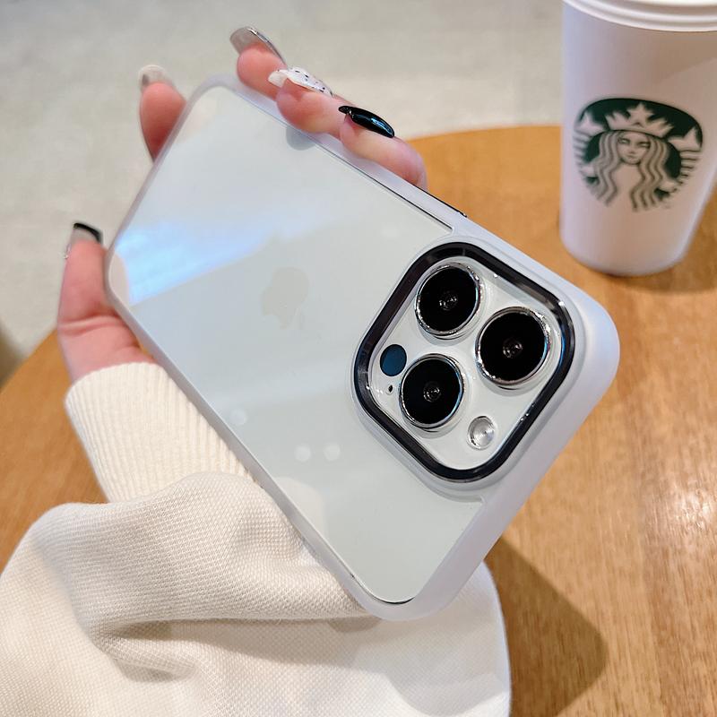 

Роскошный противоударный прозрачный чехол для iPhone 16 15 14 Plus 13 12 Mini 11 Pro Max X XR XS Мягкий бампер Жесткая акриловая гибридная защитная крышка For iPhone 13 ProMax