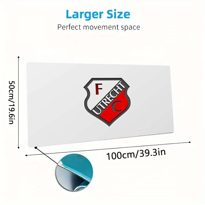 Football Club Utrecht Print  Cushion Non-slip Laptop Tablet Big Mousepad XXL Mat Mini PC Playmat With Lock edge