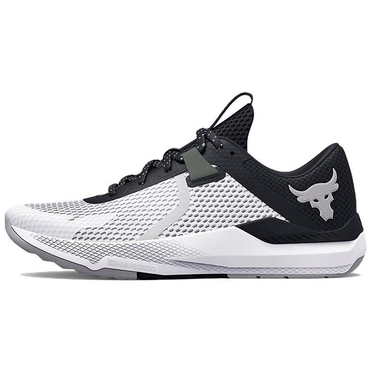 Under Armour Project Rock BSR 2 Training Shoes Unisex White Black 3025081-100 41