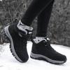 2024 Winter Women Men Boots Plush Pu Leather Waterproof Sneakers Climbing Hunting Shoes Unisex Lace-up Outdoor Warm Hiking Boot