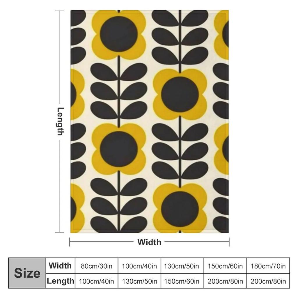 Orla Kiely Multi Stem Flowers,kiely Pattern,orla Kiely Design Throw Blanket Blanket Luxury Sofas