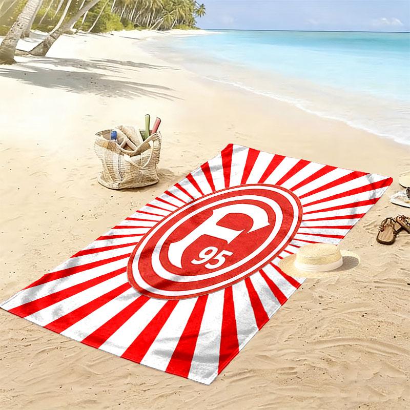 Πετσέτα Παραλίας Fortuna Düsseldorf Print, Μεγάλη Μαλακή Πετσέτα Γρήγορου Στεγνώματος για Παραλία Κάμπινγκ Κολύμπι