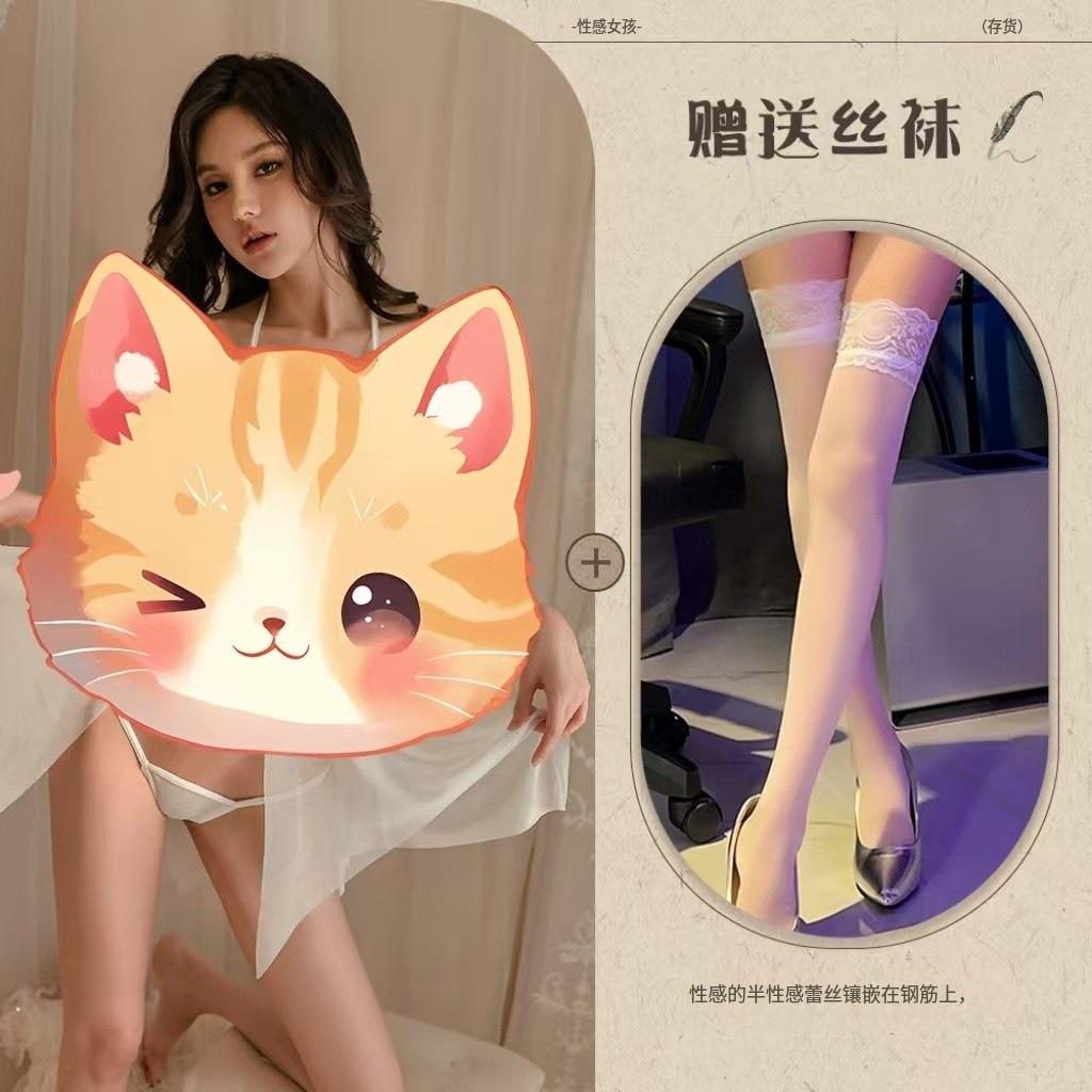 Sexy lingerie sexy perspective lace butterfly tulle suspender neck woman hot temptation split woman