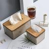 Tissue Box Clear Household Transparent Rectangular Desktop Wooden Tables Napkin Storage Durable And Sturdy Holder Tissue Boxs