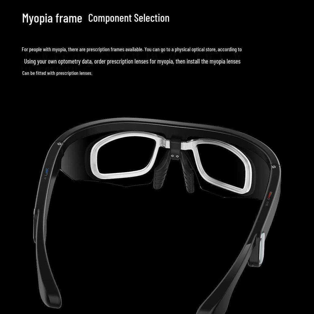 AI Camera Video Cycling Glasses with 800MP, Voice Assistant, Translation, Music & Bluetooth Calls