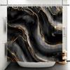 Black Gold Marble Shower Curtains For Bathroom Abstract Golden Modern Luxury Shower Curtain Waterproof Fabric With Hooks