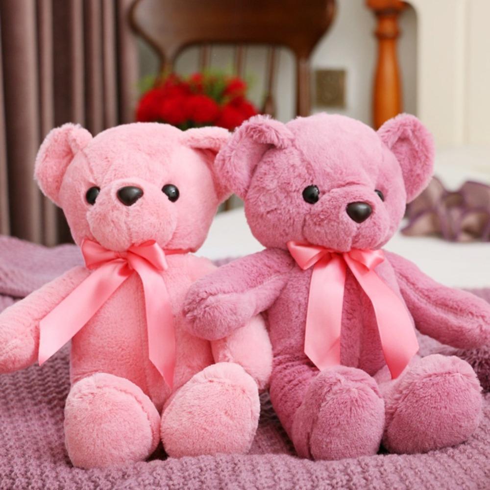 Sleeping Back Cushion Bear Stuffed Toys Stuffed Animal Silk Bowtie Bear Plush Toys Bear Plush Toys