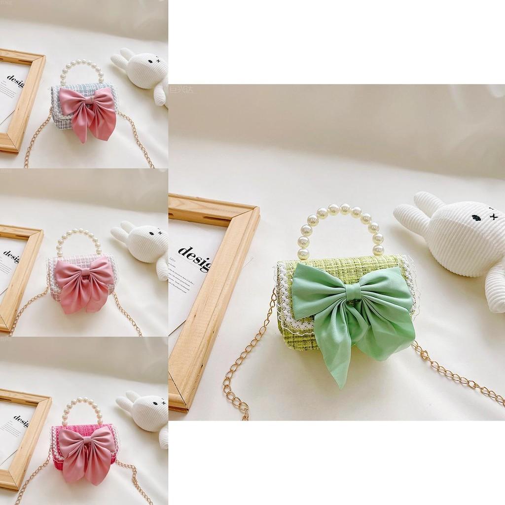 Adorable Fashionable Kids Tote Bag Cute Bowknot Design Mini Crossbody For Everyday Use
