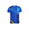 Li Ning T Shirts Men's Blue V Neck Moderate Straight Fit AAYR011-3