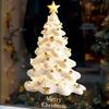 Christmas Tree Window Cling Removable Waterproof PVC Winter Merry Christmas Static Glass Sticker Holiday Party Decoration Decal