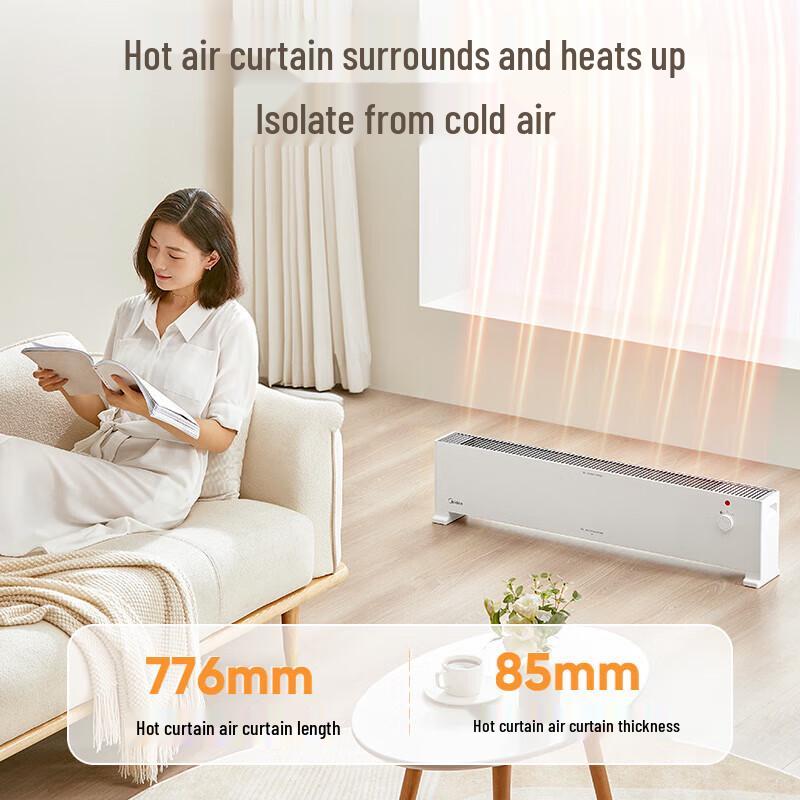 Midea NDV-F1 Graphene Skirting Board Electric Heater CN plug (adapter included)