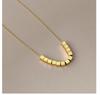 S925 Sterling Silver Gold Square Necklace: Minimalist Sugar Cube Clavicle Chain for Women, Light Luxury Design for Spring/Summer