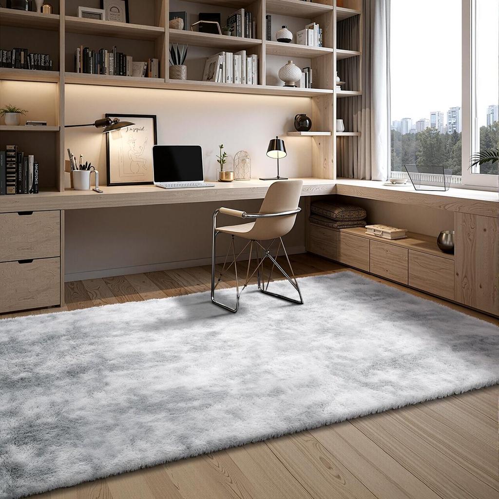 Indoor Plush Area Rugs, 1.83x2.74 M Soft Plush Carpet, FFurry Shag Area Rugs for Living Room, Bedroom, Modern Home Decor Aesthetic Long-Pile Rug,