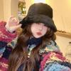 Keep warm and show your face Small fisherman hat Children's personality Versatile basin hat Trend ear protection Bucket hat