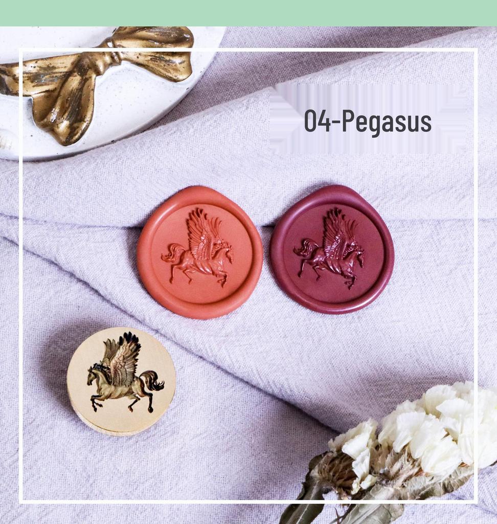 Three-Dimensional Engraved Brass Wax Seal Stamp Head with Frosted Irregular Multi-Layer Design