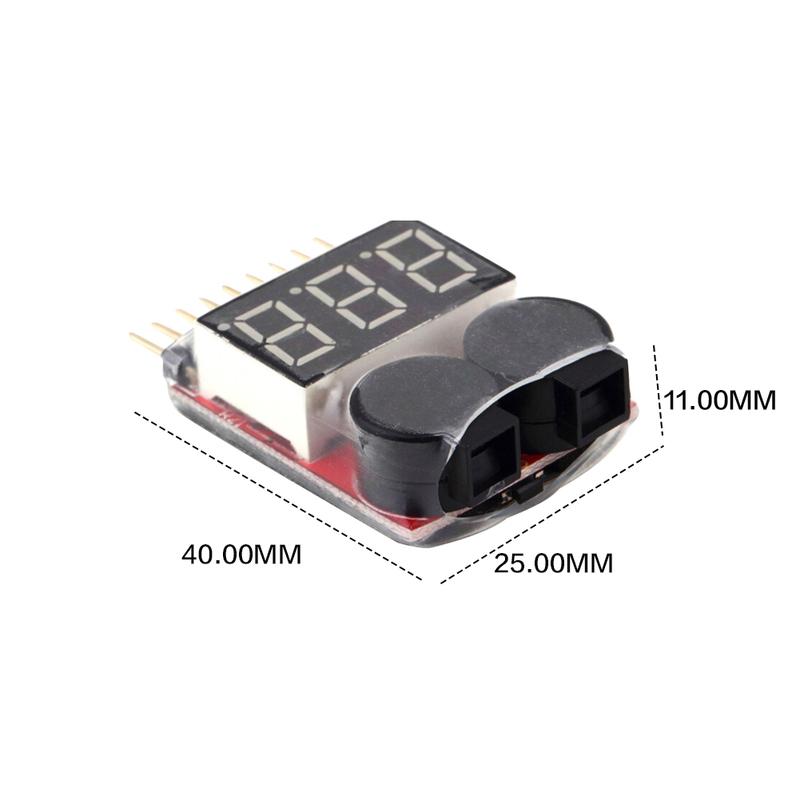 For 1S/2s/3s/4s/5s/6s/7s/8s Low Voltage Buzzer Alarm Lipo Battery Voltage Indicator Tester Wholesale Price for 3.7v 7.4v 11.1v