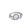 Yhpup Fashion Stainless Steel Natural Shell Fritillary Geometric Ring 18K PVD Plated New Arrivals Jewelry Bagues Pour Femme Gift