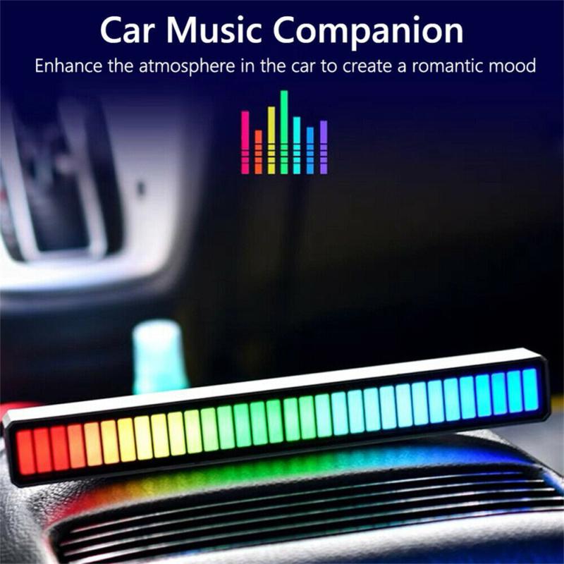 Metal Led Symphony Rhythm  Light Rgb Sound Control Atmosphere Strip Lamp Stress Relief Desktop Party