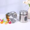 2-Piece 20 Oz Airtight Kitchen Canisters Stainless Steel Glass Food Storage Jars with Lids