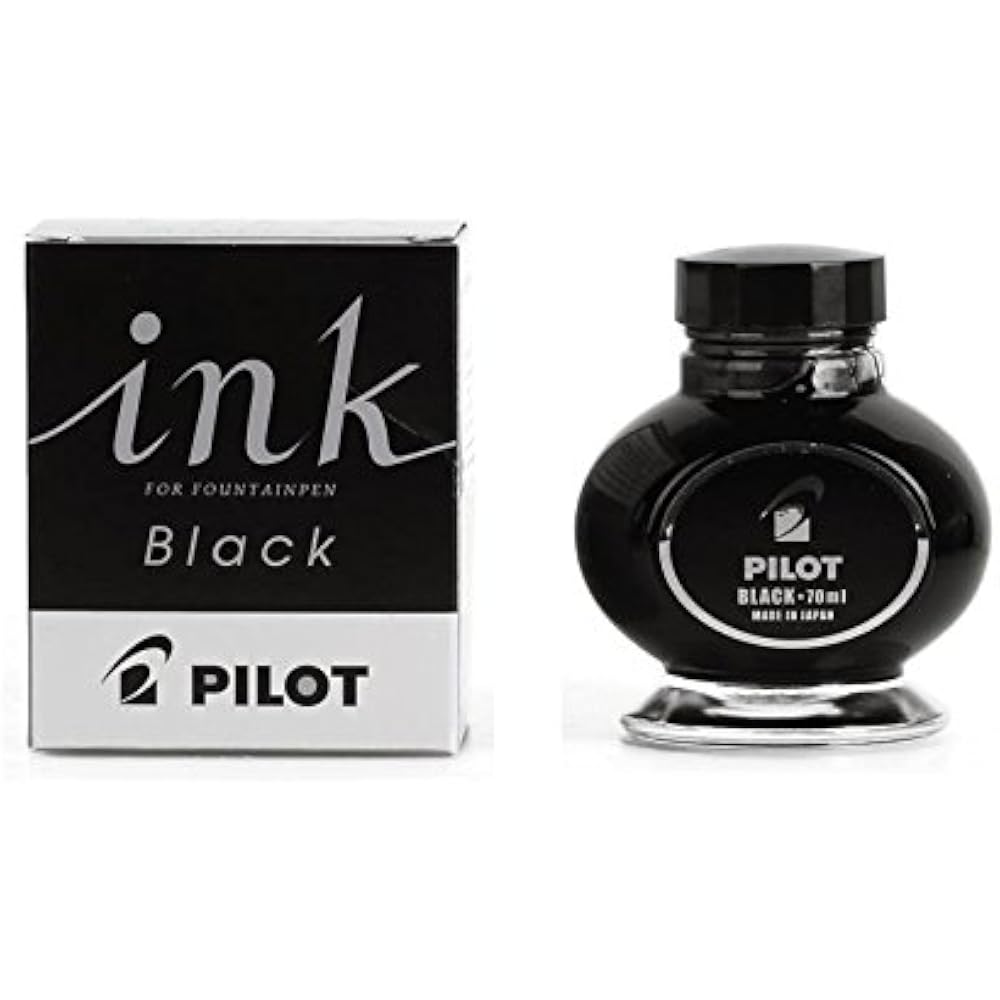 PILOT Ink General Writing Ink (Suitable for Plunger Suction Fountain Pens) Black INK70B Pilot