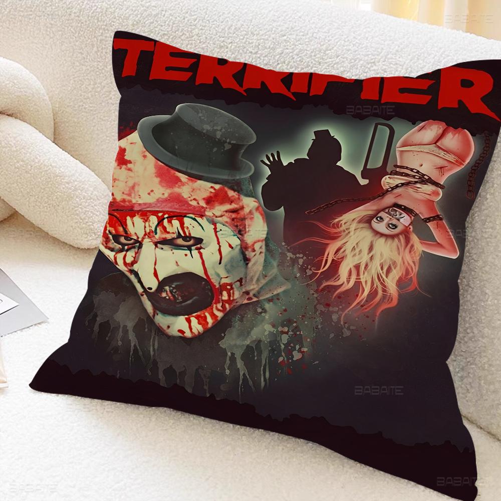 Film T-terrifier Skräckkudde Gåva Hemmakontor Dekoration Sovrum Soffa Bil Kuddfodral Fodral 45x45