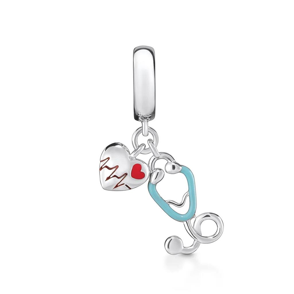 Europe Copper Charm Fit Original Bracelet Jewelry Pendant Doctor Nurse Sparkling Cross Bead Sisters Dangle Accessories