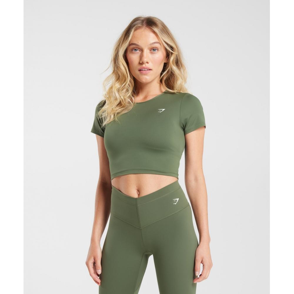 

GYMSHARK Повседневная футболка с короткими рукавами Core Olive B8A2K ECBG XXS