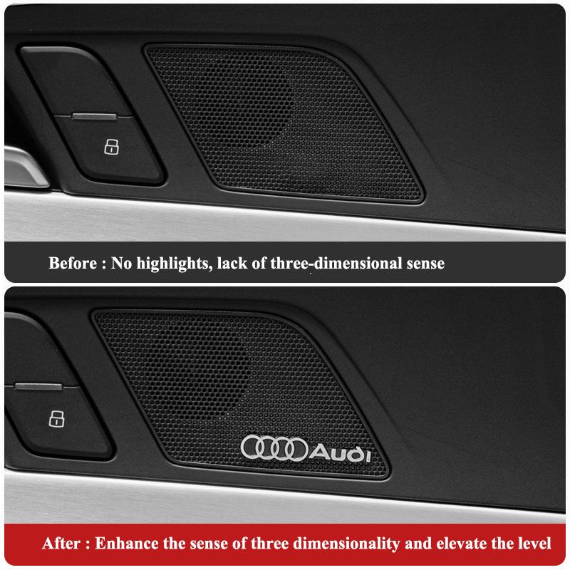 3d Metal Car 4GFYo Sticker Sound Speaker Label Emblem For 4GFY A3 A4 A5 A6 A1 A2 A7 A8 S3 S4 S5 S6 S7 TT RS3 RS4 RS5 Accessories