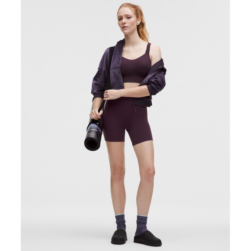 Lululemon Like A ClouD Longline brA  Light Support  D DD Cup blAck Plum