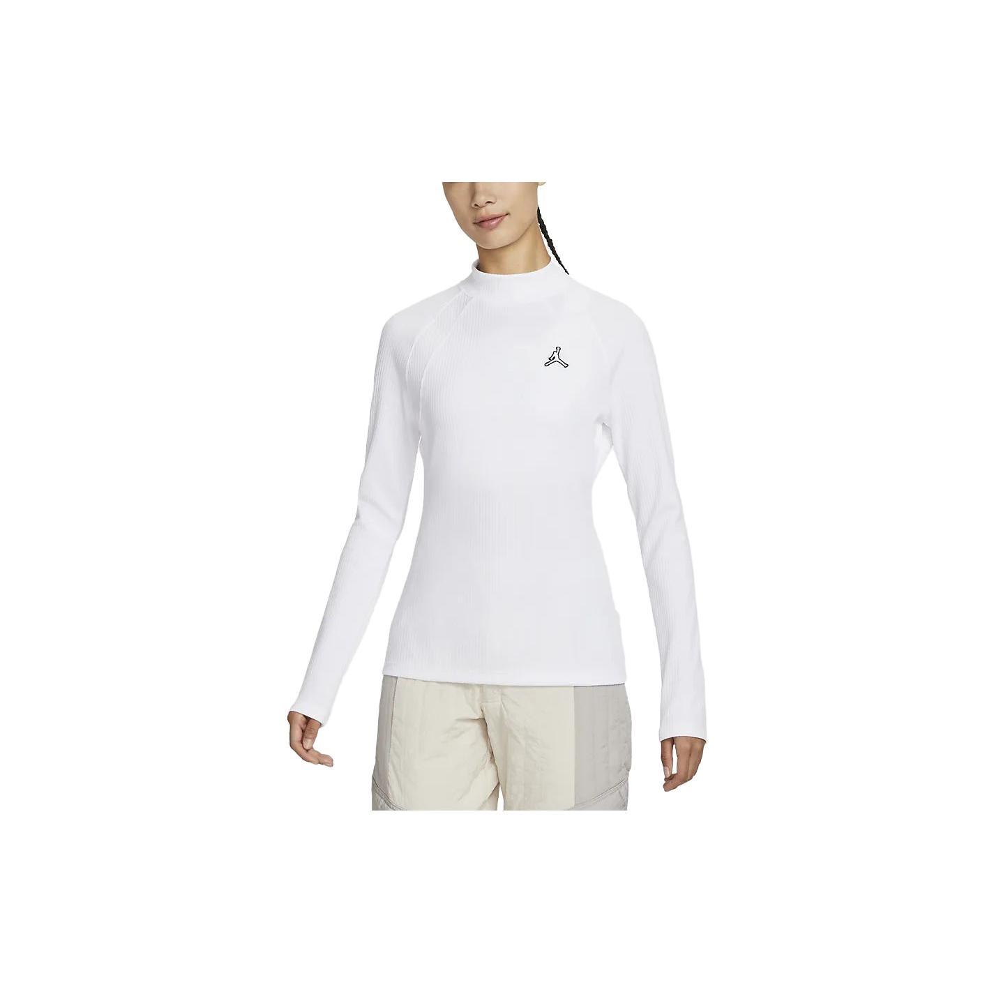 (WMNS) Air Jordan Flight Women s Ribbed Long-Sleeve Top  White  DV1421-100 M