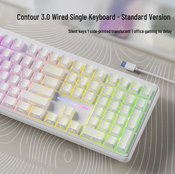 QianXingZhe V108 Wireless Bluetooth Three-Mode Quiet Mechanical Keyboard for Office, Gaming & E-sports.