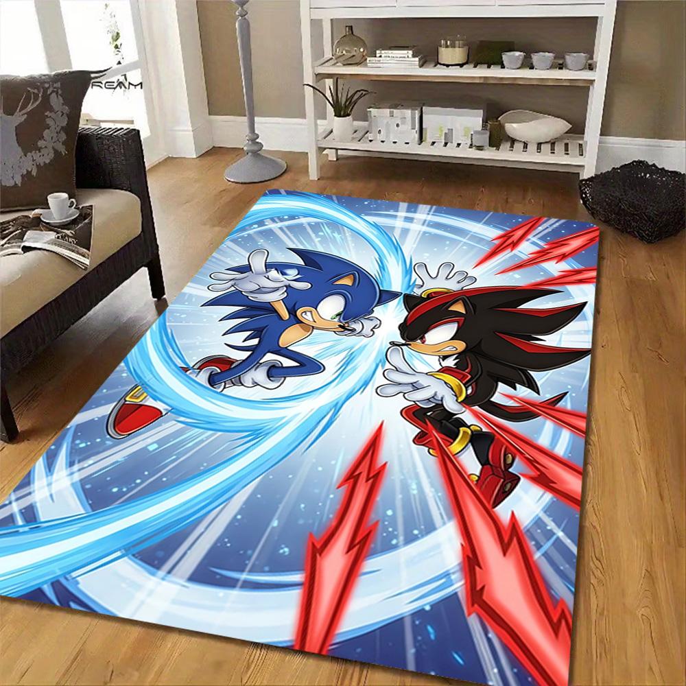 Sonic The Hedgehog Art Print Decoration,Carpet,Living Room,Bedroom, Non-slip,Square rug