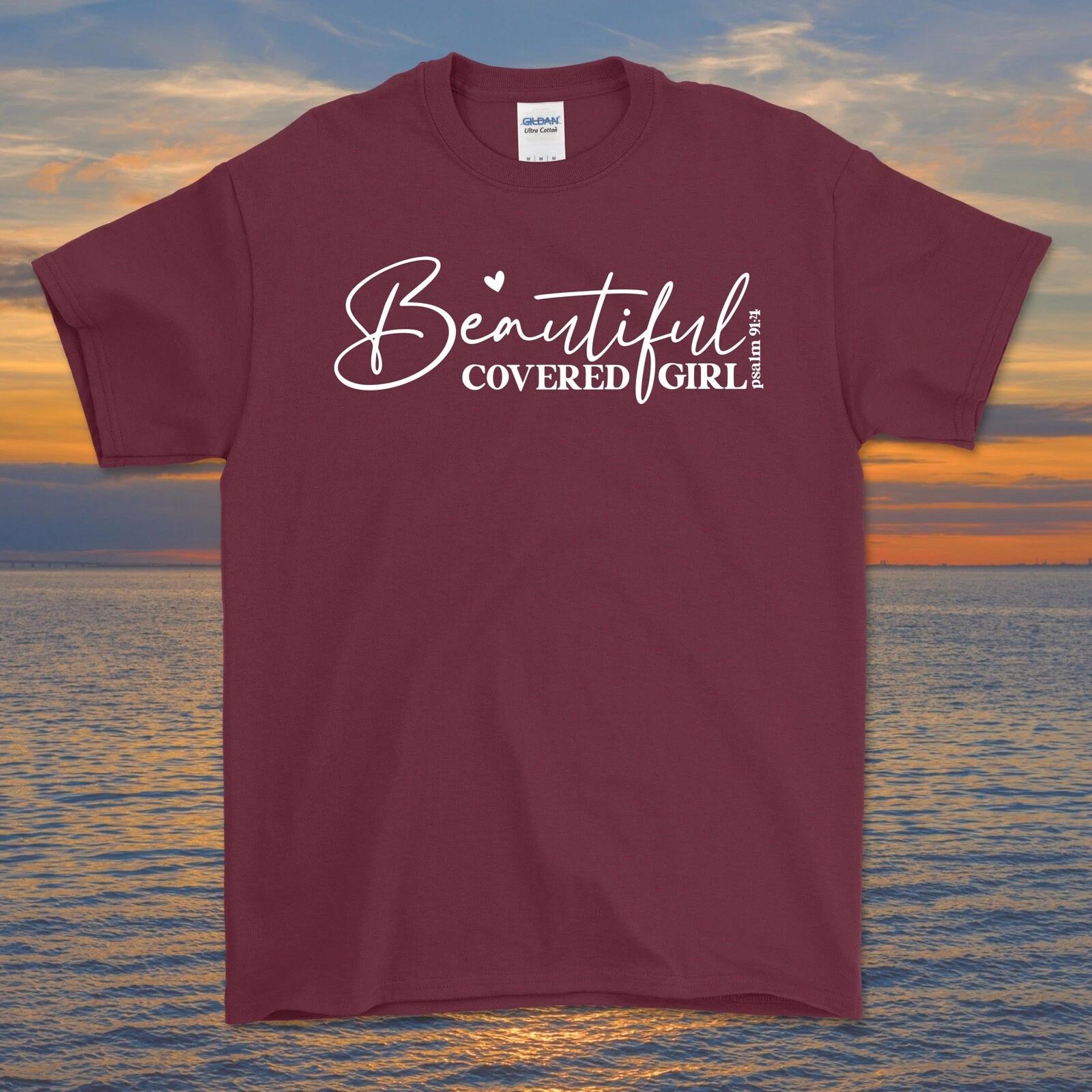 Beautiful Covered Girl graphic tee shirt | Christian Bible God Psalm S
