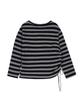 ORDINARY HOLIDAY Lace-Up Stripe Pullover [Black]