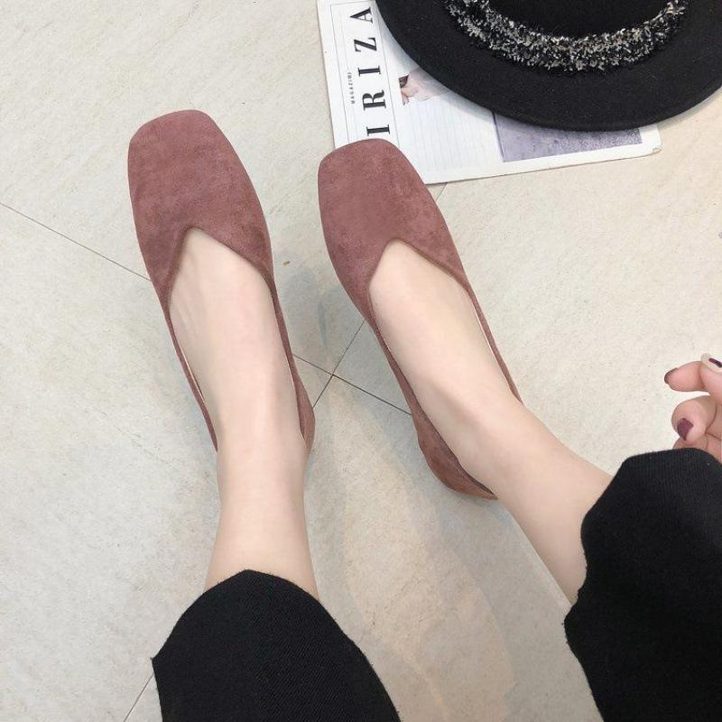 Single shoes women's spring 2025 new rhinestone square head shallow mouth flat bottom non-slip Internet celebrity fashion versatile gentle ladyshoes