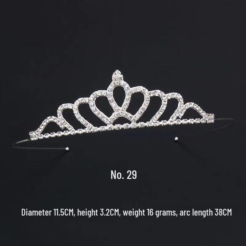 Serre-tête Couronne de Princesse à Strass pour Enfants - Mignon Style Peigne Chat Lapin Incrusté de Diamants pour Filles