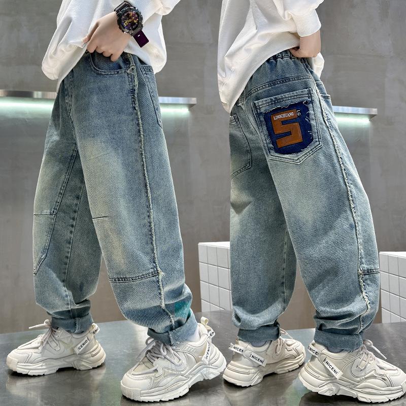 Children's Jeans Autumn Wear Handsome Boys Spring and Autumn Style Handsome Versatile Jeans