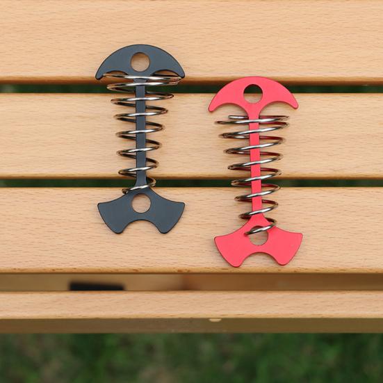 Telescopic Spring Fish Bone Nail Aluminum Alloy Tent Nail Hiking Ground Pin Travel Tent