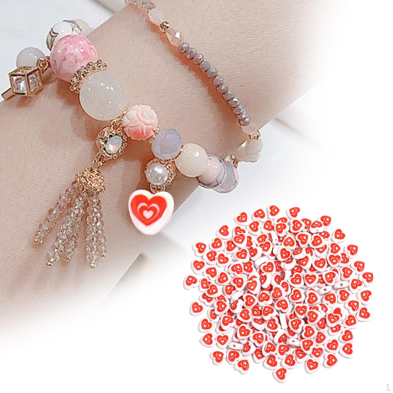 

100 шт. Бусины-разделители в форме сердца, Очарование, DIY Декор, акриловые бусины, свободные Three Heart