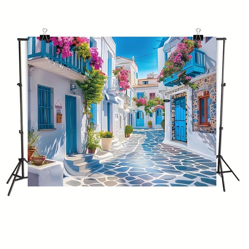 Brush wedding season background, Greek style alley background, Moroccan style wedding background