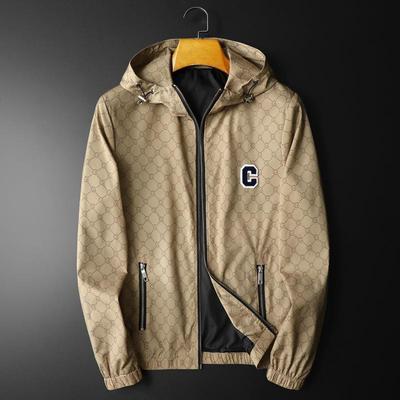 Men's European Print Jacket - Trendy Korean Style, Fashionable Hooded Design for Spring & Autumn 2023